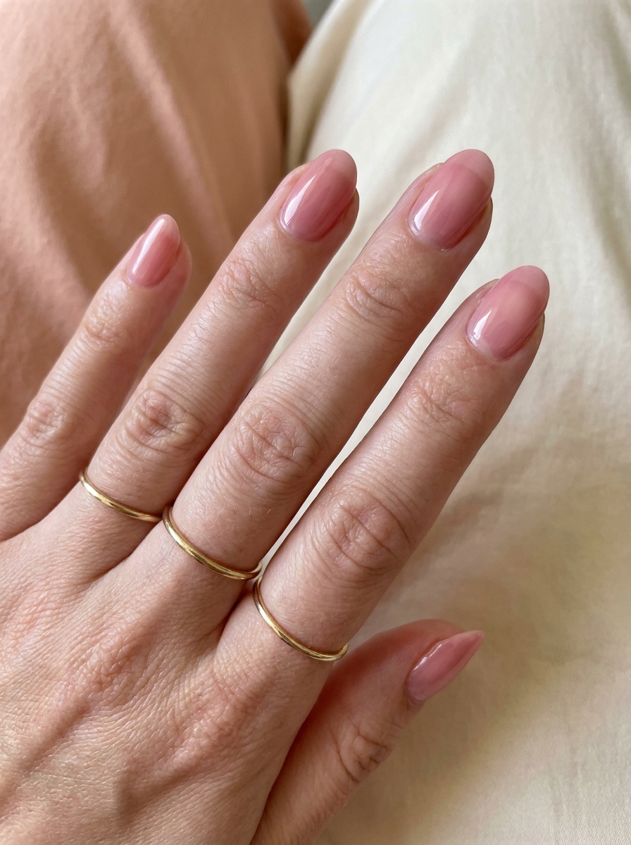 Soft Rosé Gloss Nails als Nägel Inspiration Sommer Schlicht Inspiration 2026